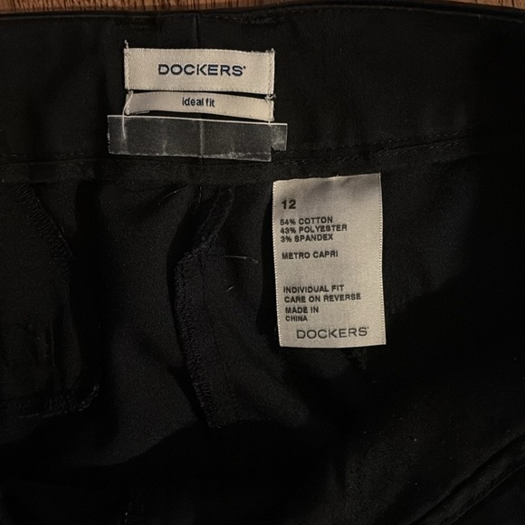 Black Dockers capris pants size 12 - Picture 6 of 13